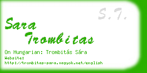 sara trombitas business card